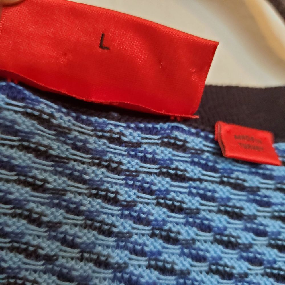 Hugo Boss Red Label Sweater Blue V Neck Pullover L - Picture 6 of 8